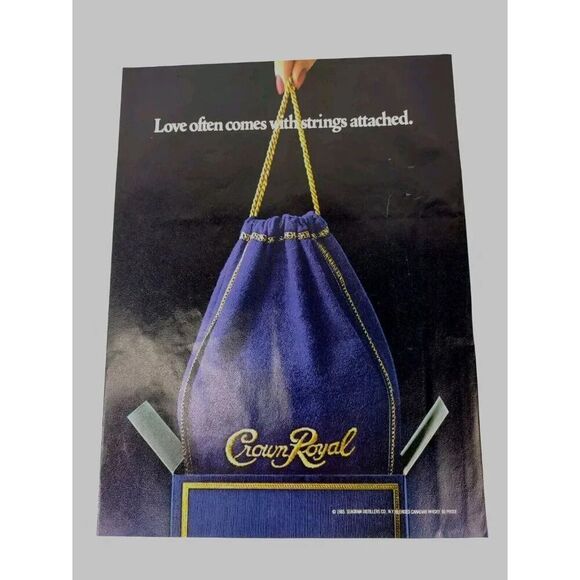 1988 Crown Royal Love Often Comes With Strings Attached Print ad - Picture 3 of 8